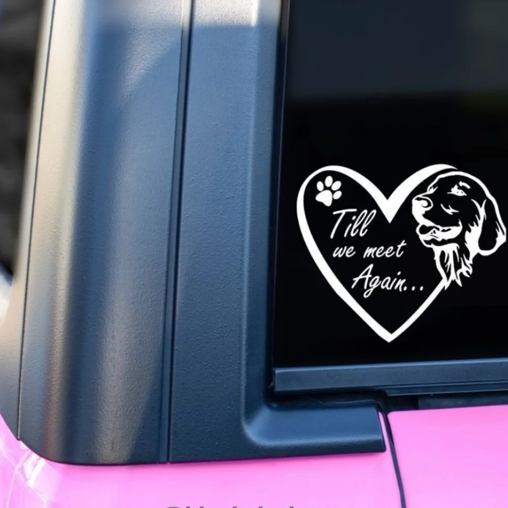 Golden Retriever Dog Memorial Vinyl Graphic Auto Laptop Decal Animal Sticker